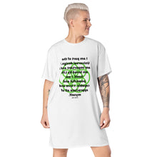 Load image into Gallery viewer, AIDS healing message t-shirt dress
