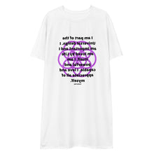 Load image into Gallery viewer, Alzheimer’s Dis-ease healing message t-shirt dress
