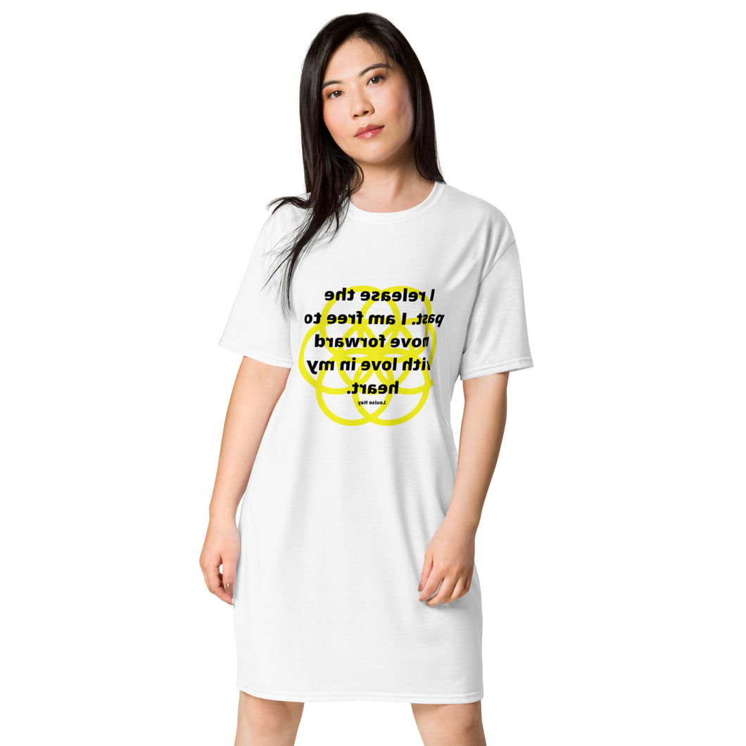 Back (middle) healing message t-shirt dress
