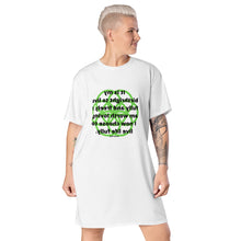 Load image into Gallery viewer, Breathing Problems (Asphyxiating Attacks, Hyperventilation) healing message t-shirt dress
