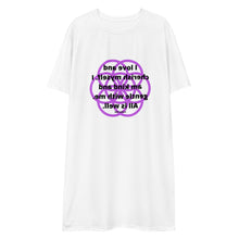 Load image into Gallery viewer, Bruises (Ecchymoses) healing message t-shirt dress
