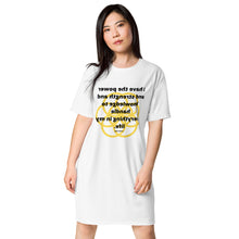 Load image into Gallery viewer, Fainting  healing message t-shirt dress
