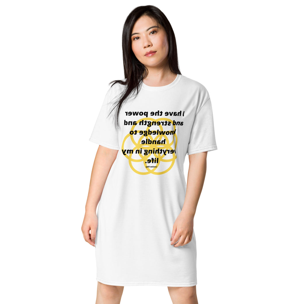 Fainting  healing message t-shirt dress