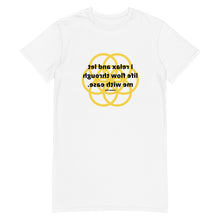 Load image into Gallery viewer, Gas pain  healing message t-shirt dress
