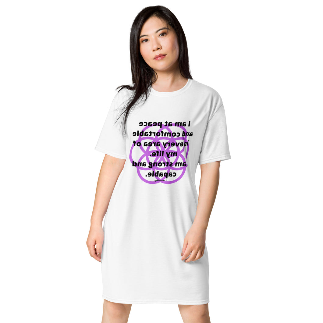 Gray hair healing message t-shirt dress