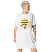 Load image into Gallery viewer, Hernia healing message t-shirt dress
