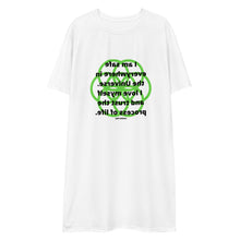 Load image into Gallery viewer, Hyperventilation healing message t-shirt dress

