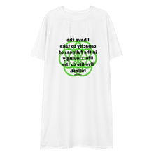 Load image into Gallery viewer, Lung problems healing message t-shirt dress
