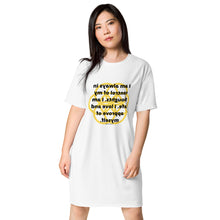 Load image into Gallery viewer, Motion Sickness healing message t-shirt dress
