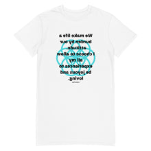 Load image into Gallery viewer, Shoulder problems healing message T-shirt dress
