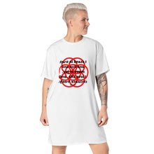 Load image into Gallery viewer, Varicose Veins healing message T-shirt dress
