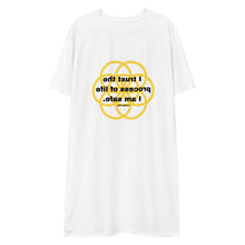 Load image into Gallery viewer, Abdominal Cramps healing message T-shirt dress
