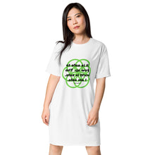 Load image into Gallery viewer, Asphyxiating Attacks healing message t-shirt dress
