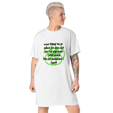 Load image into Gallery viewer, Asthma healing message t-shirt dress
