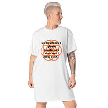 Load image into Gallery viewer, Buttocks problems healing message t-shirt dress
