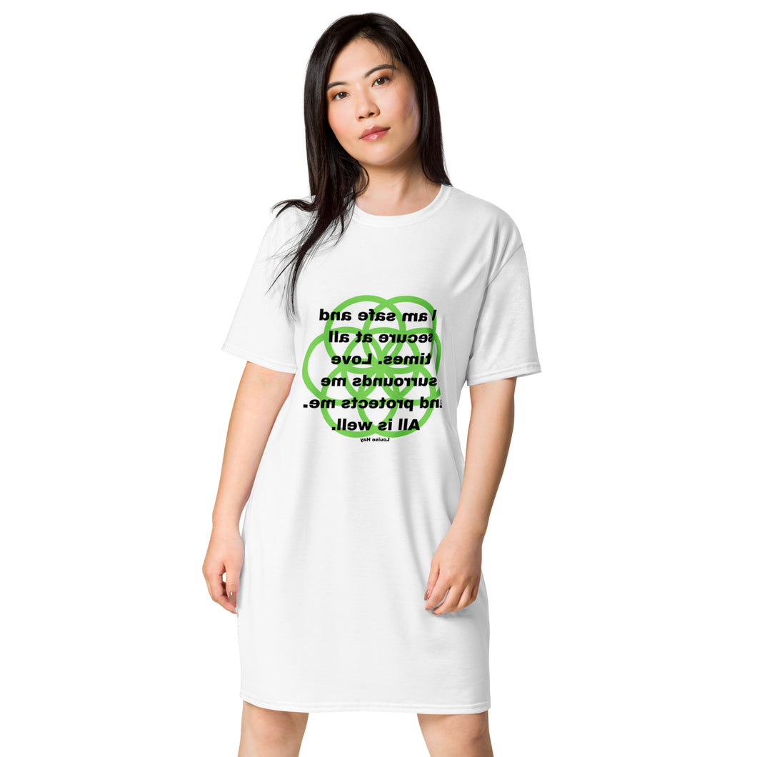 Chills healing message t-shirt dress