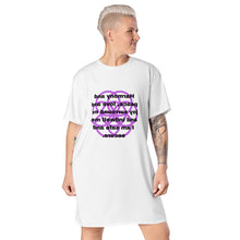 Load image into Gallery viewer, Eczema healing message t-shirt dress
