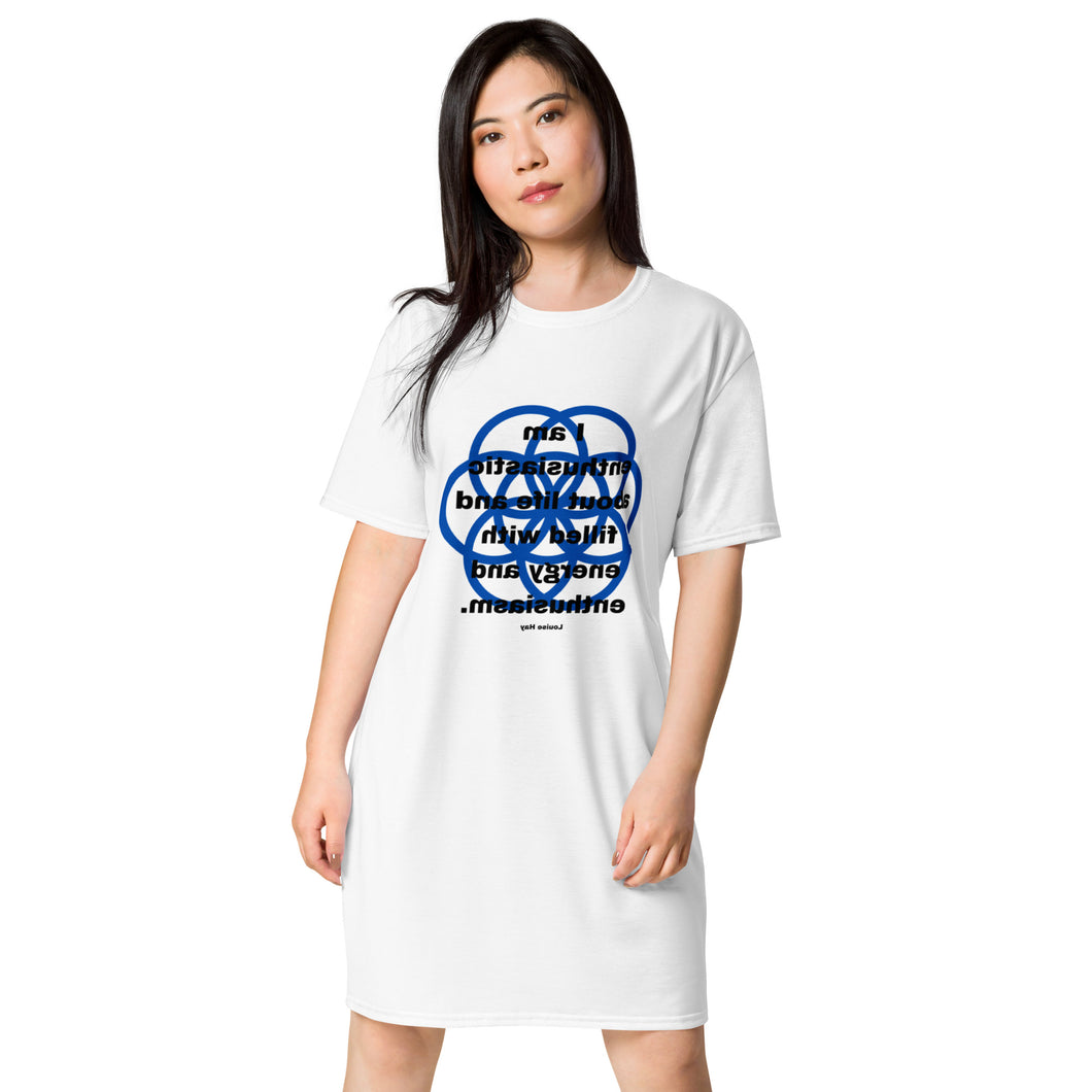 Fatigue healing message t-shirt dress