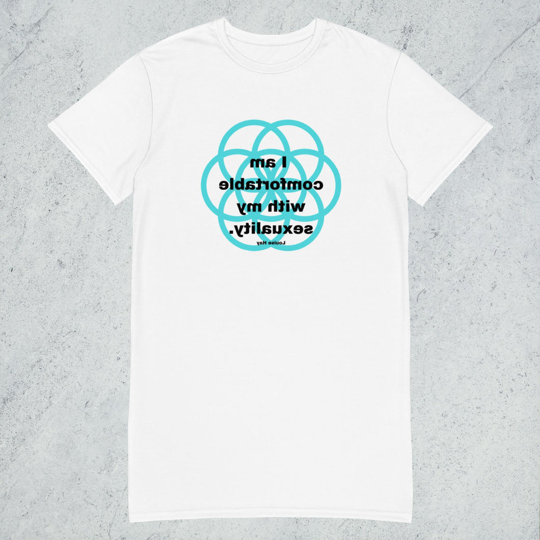 Finger Middle healing message t-shirt dress