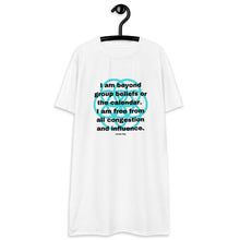 Load image into Gallery viewer, Influenza (Respiratory Ailments) healing message T-shirt dress
