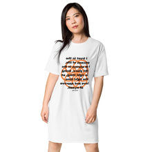 Load image into Gallery viewer, Sterility healing message T-shirt dress
