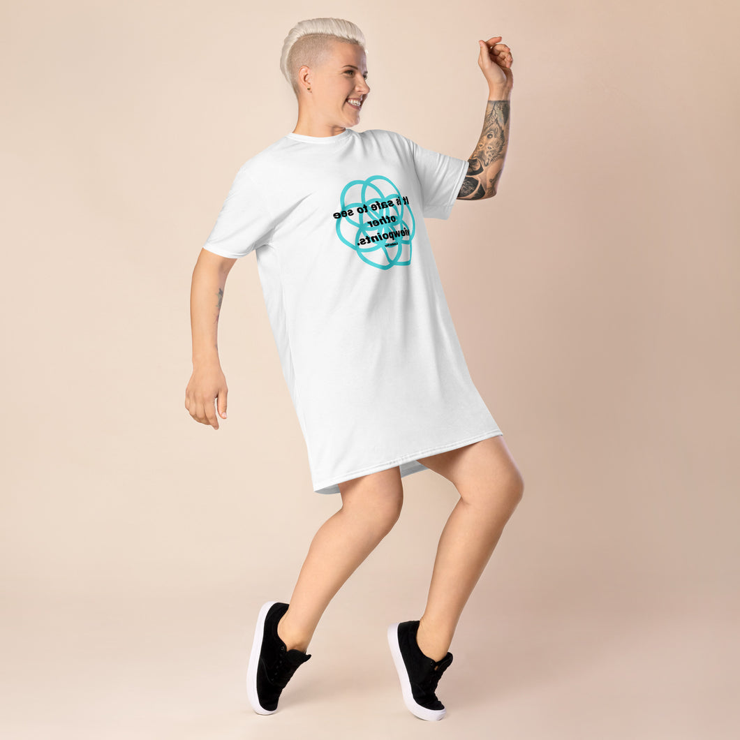 Stiff Neck healing message T-shirt dress