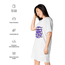 Load image into Gallery viewer, Brain tumor healing message t-shirt dress

