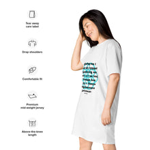 Load image into Gallery viewer, Hodgkin’s Dis-ease healing message T-shirt dress
