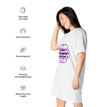 Load image into Gallery viewer, Pimples, Blackheads, Whiteheads healing message T-shirt dress
