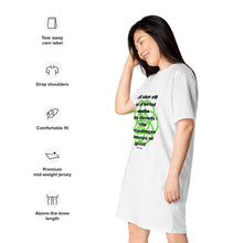 Load image into Gallery viewer, Shoulders healing message T-shirt dress
