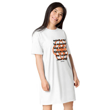 Load image into Gallery viewer, Acne healing message T-shirt dress
