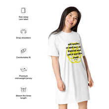 Load image into Gallery viewer, Back (middle) healing message t-shirt dress
