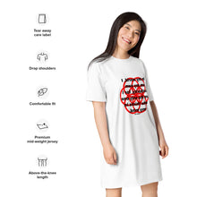 Load image into Gallery viewer, Bone breaks healing message t-shirt dress
