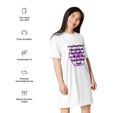 Load image into Gallery viewer, Coma healing message t-shirt dress
