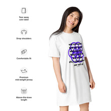 Load image into Gallery viewer, Migraine healing message t-shirt dress
