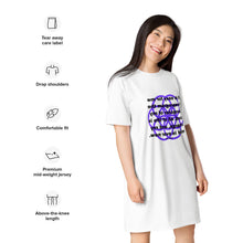 Load image into Gallery viewer, Brain tumor healing message t-shirt dress
