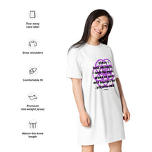 Load image into Gallery viewer, Insomnia healing message T-shirt dress
