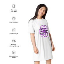 Load image into Gallery viewer, Pimples, Blackheads, Whiteheads healing message T-shirt dress
