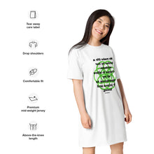 Load image into Gallery viewer, Shoulders healing message T-shirt dress

