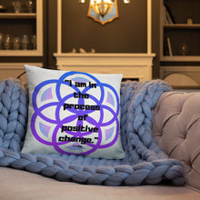 Load image into Gallery viewer, I am in the process of positive change basic Pillow
