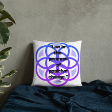 Load image into Gallery viewer, I am in the process of positive change basic Pillow
