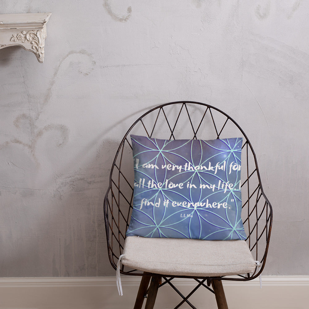 I am very thankful for all the love in my life. I find it everywhere basic Pillow