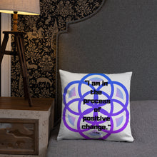 Load image into Gallery viewer, I am in the process of positive change basic Pillow

