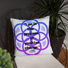 Load image into Gallery viewer, I am in the process of positive change basic Pillow
