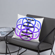 Load image into Gallery viewer, I am in the process of positive change basic Pillow
