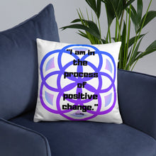 Load image into Gallery viewer, I am in the process of positive change basic Pillow
