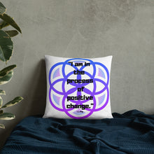 Load image into Gallery viewer, I am in the process of positive change basic Pillow
