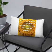 Load image into Gallery viewer, Whatever I need to know is revealed to me at exactly the right time basic Pillow
