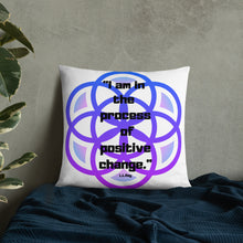 Load image into Gallery viewer, I am in the process of positive change basic Pillow
