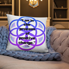 Load image into Gallery viewer, I am in the process of positive change basic Pillow
